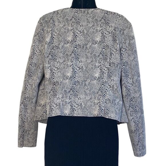 Blank NYC Faux Leather Snakeskin Print Waterfall Drape Open Jacket Sz S - Picture 10 of 16